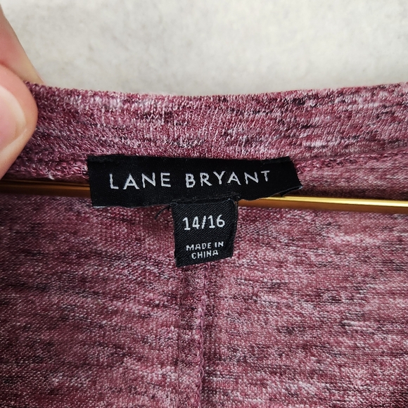 Lane Bryant Womens Size 14/16 Mauve V-Neck One Side Scrunch Stretch Top Shirt - Picture 3 of 8